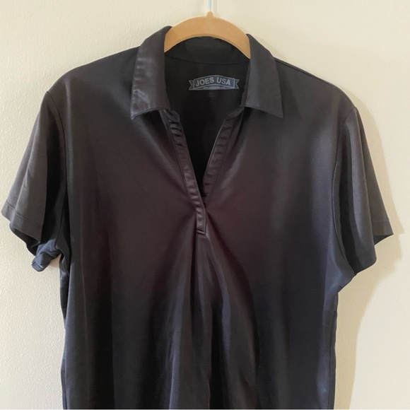 JOES USA Women’s Black Polo Top Size XL Extra Large Short Sleeve Polyester - Picture 2 of 7